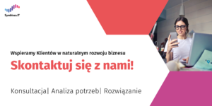 Baner zachęcający do kontaktu, z odnośnikiem